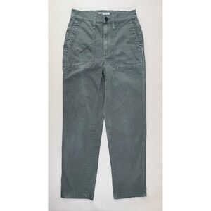 Minimalist Utility Fatigue Pants High Rise Green 24 Madewell